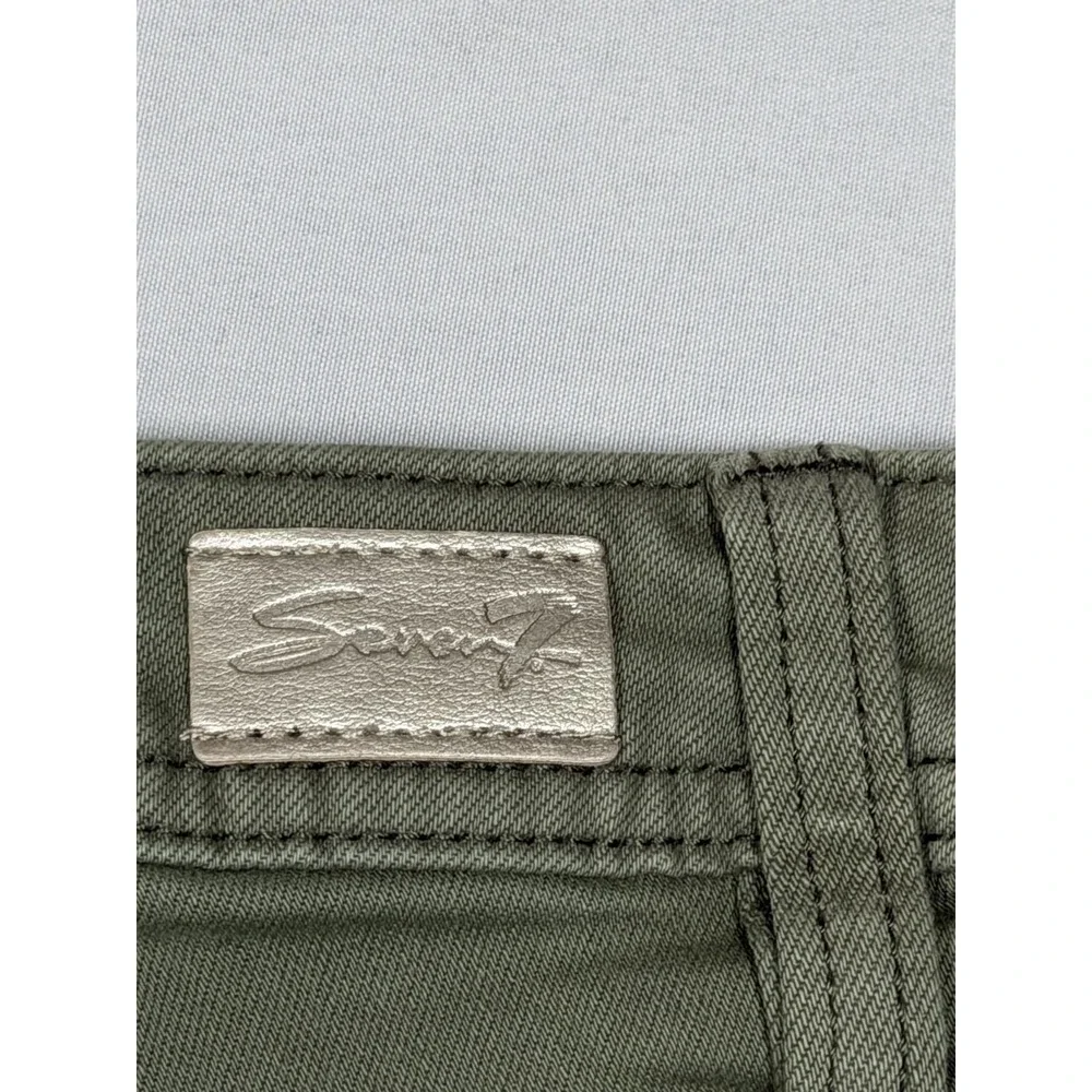 Seven7 Shorts Womens 16 Green Utility‎ Twill Cutoff Frayed Hem Patch Pockets